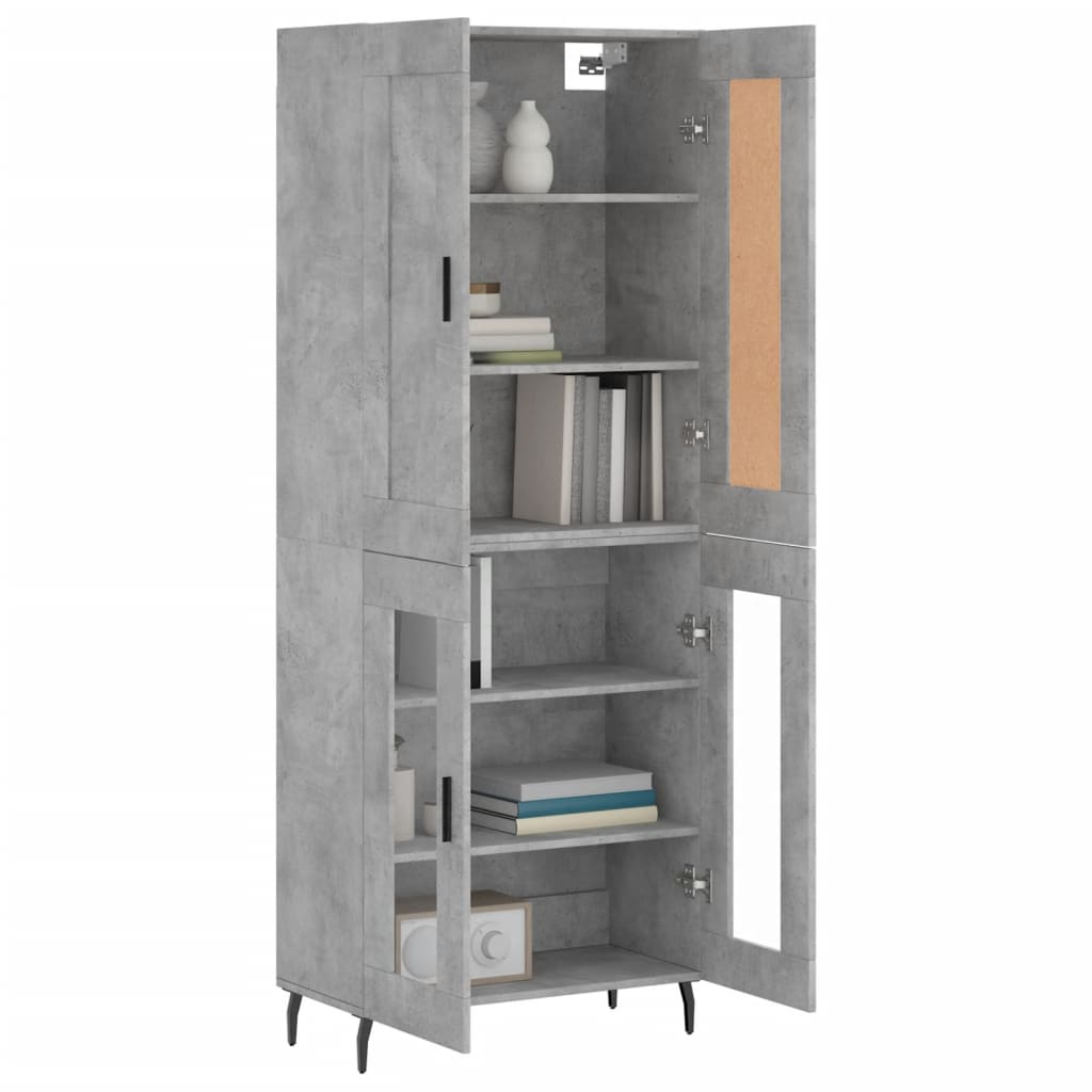 Highboard Concrete Gray 69.5 x 34 x 180 cm Particleboard