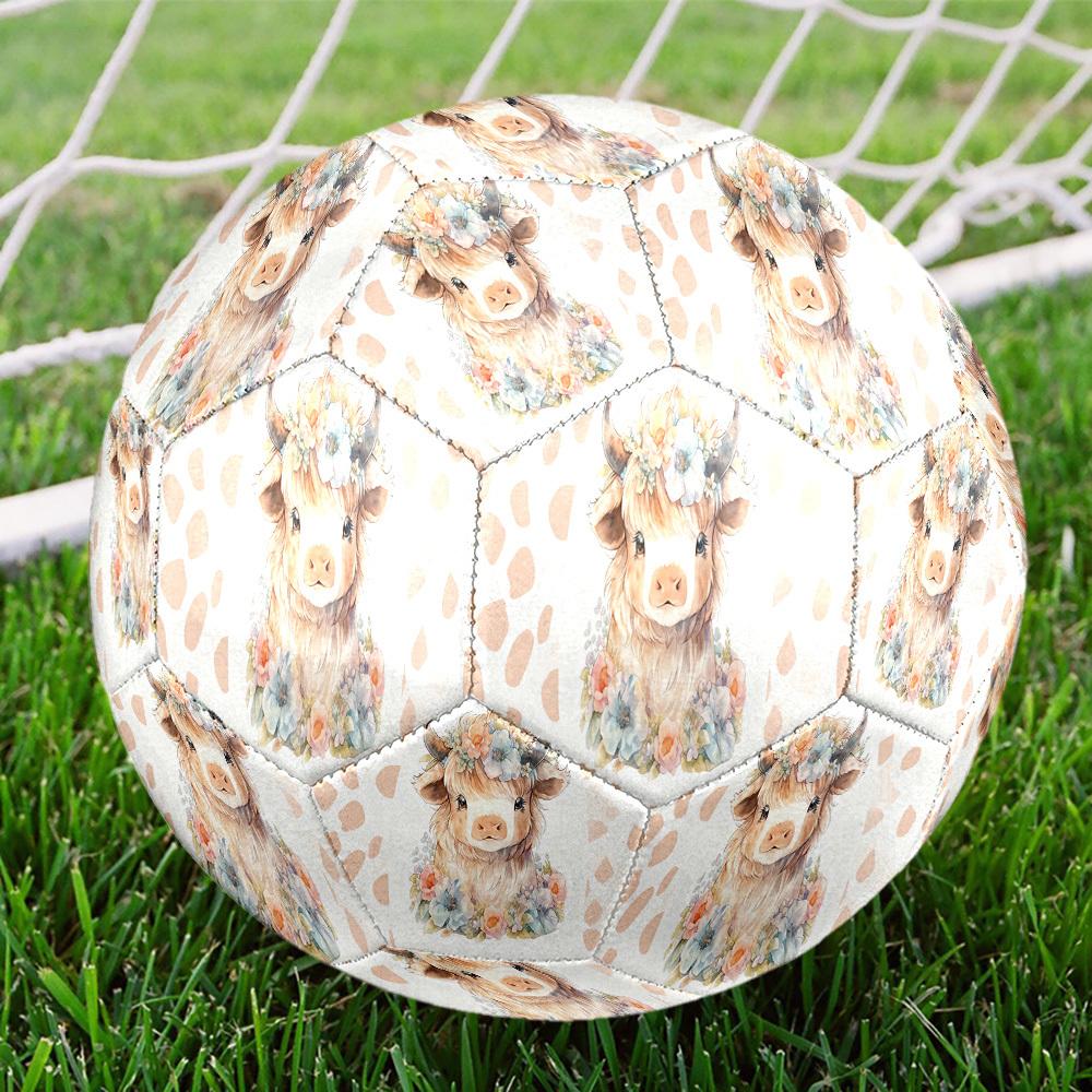 1pc Bohemian Cow Portrait Size 5 Soccer Ball Professional Match Training Football Indoor &Outdoor Sports Ball Lightweight Durable c6588