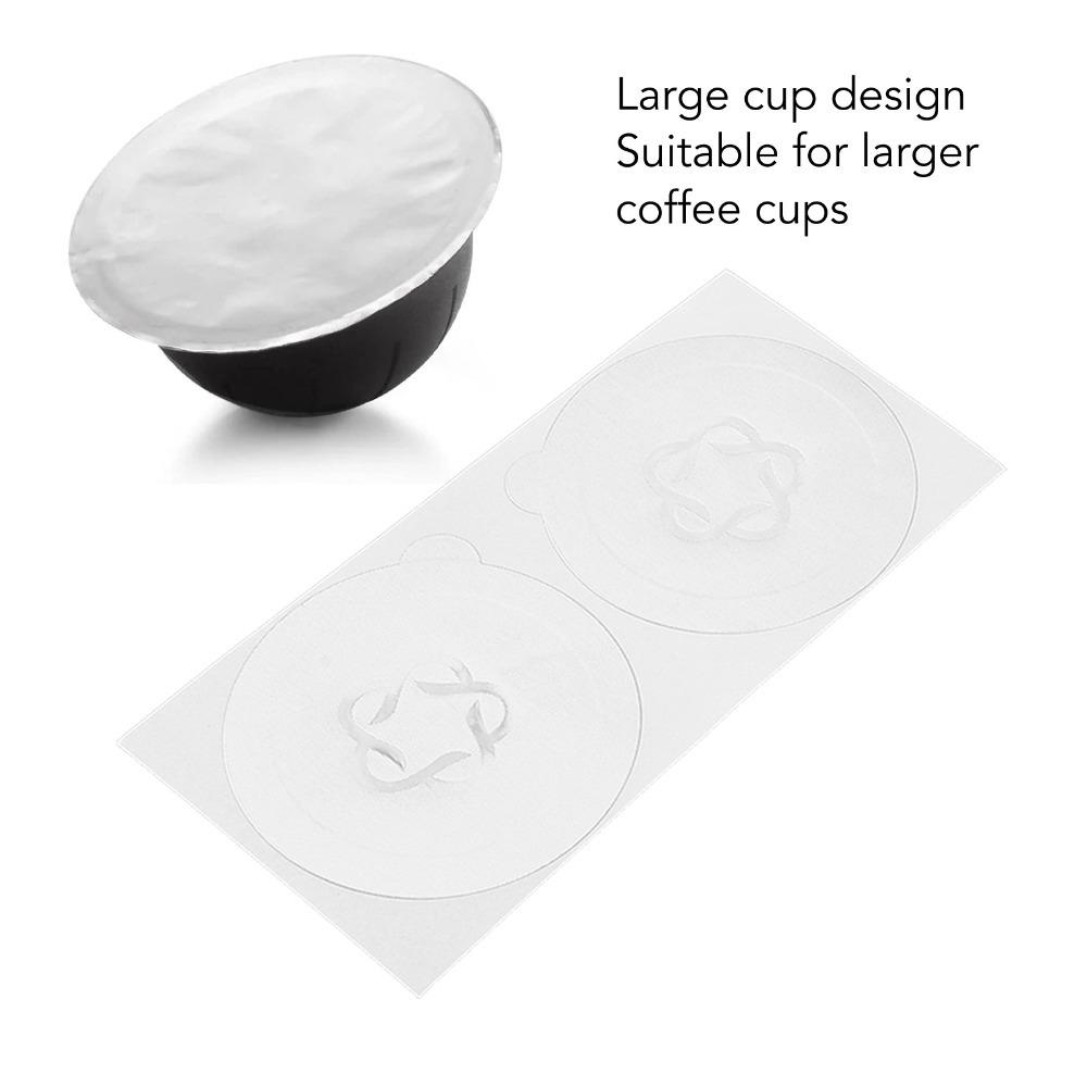 50pcs set 50pcs Reusable Coffee Pods Covers Tight Sealing Self Adhesive Foil Seals  Home Use
