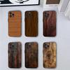 Natural Wood Phone Case For iPhone 16,15,14,13,12,11,Pro,X,XS,Max,XR,Plus,Mini Soft Black Cover