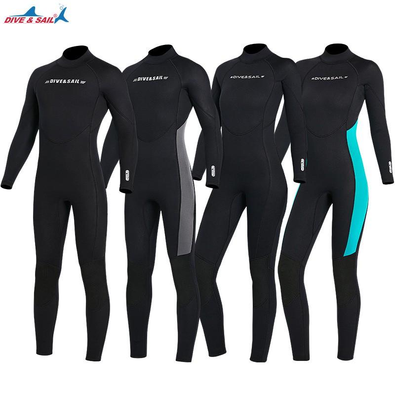 Diving Suit 3MM One-piece Long-sleeved Cold-proof Sailing Boat Deep Surfing Swimming Warm