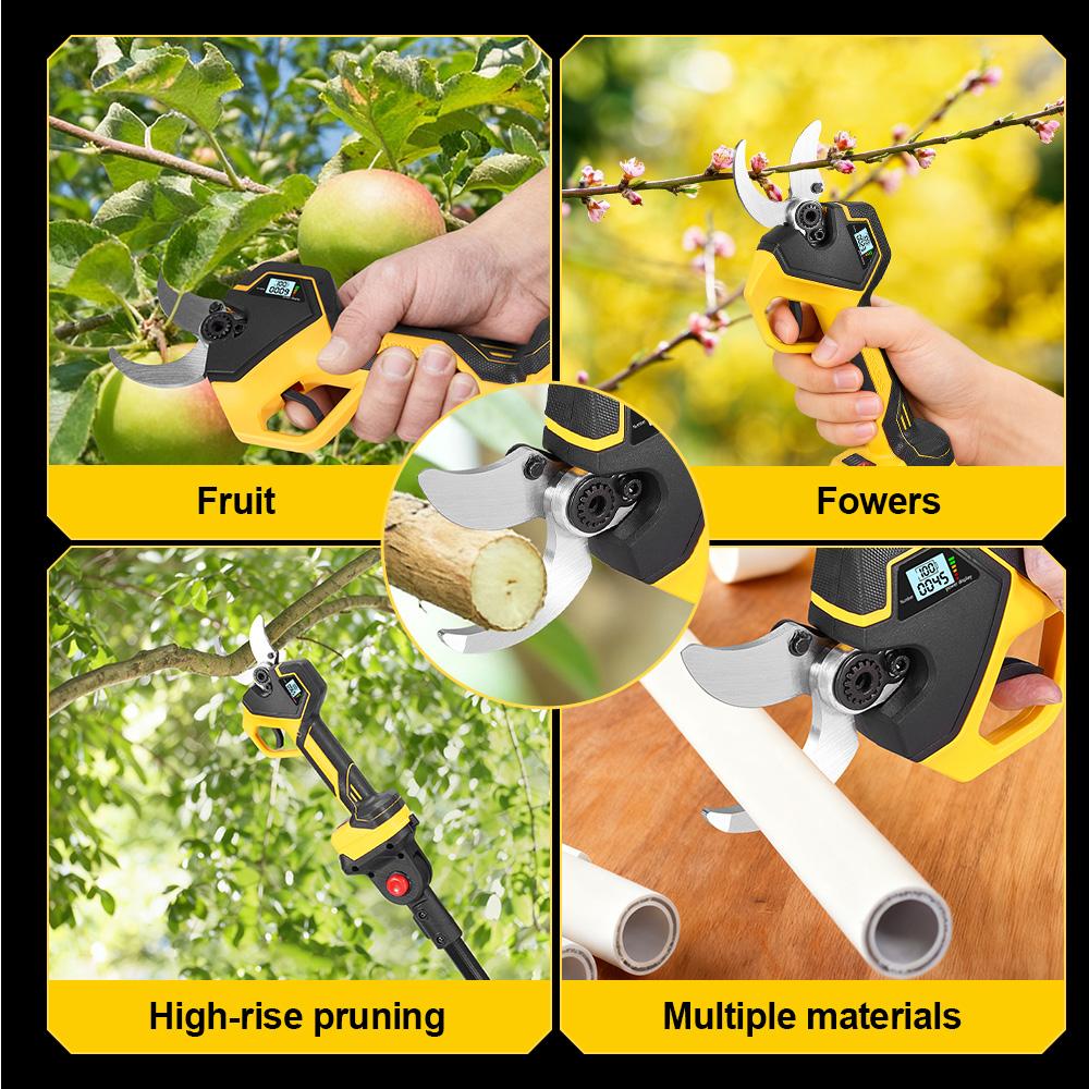 MELLWIN 2IN1 Brushless Electric Pole Pruner Shear With 180CM Telescoping Pole Garden Pruner Shear Tool For Makita 18VBattery Pin