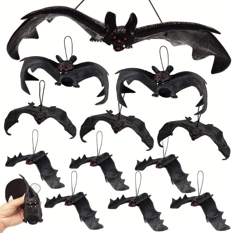 Halloween Hanging Bat Ornaments Realistic Simulation Holiday Party Decor Halloween, Day of the Dead Decorations Hangable Design