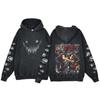 Berserk Anime Harajuku Washed Hoodie for Men