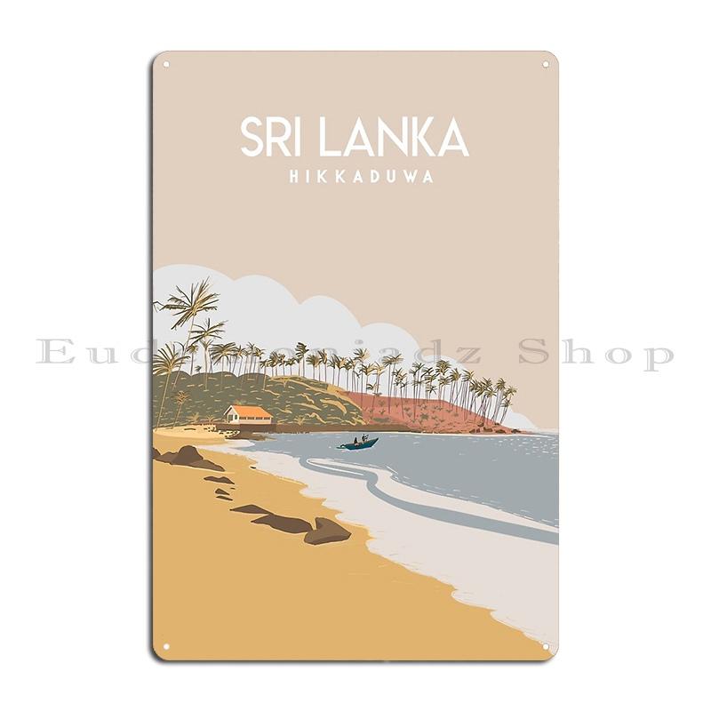 Sri Lanka Hikkaduwa Travel Poster Metal Plaque Poster PaintingCinema Designing Designer Club Tin Sign Poster