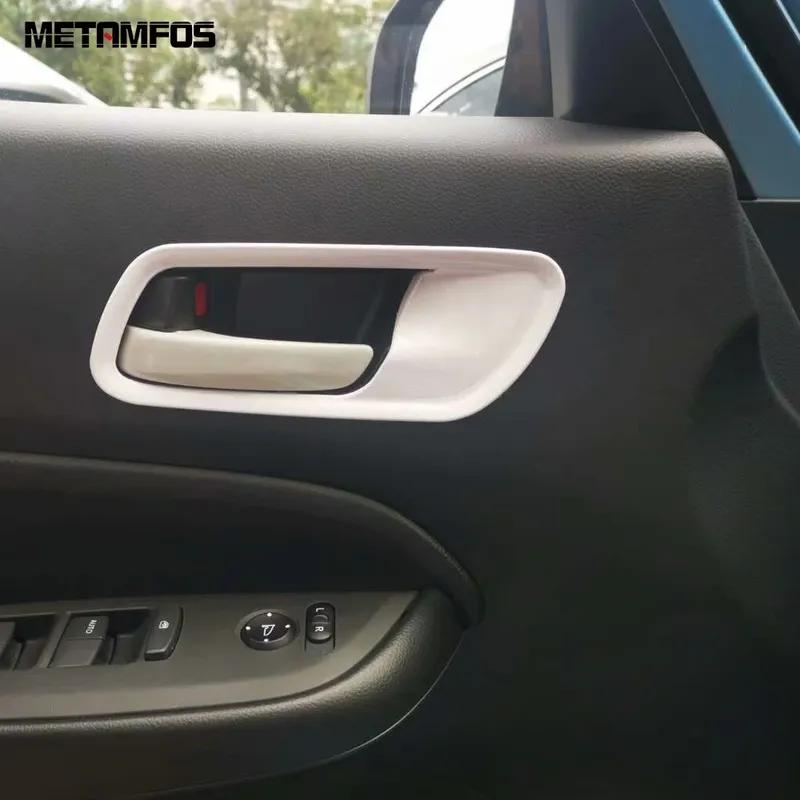 Interior Door Handle Bowl Cover Trim For Honda Fit Jazz -  2024 2025 Carbon Fiber Decoration Frame Car Accessories