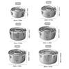 1 Piece Portable Round Lunch Box with Lid 304 Stainless Steel Food Storage Container Leak-proof Bento Box For Camping Picnic