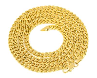 Rplanning Gold Necklace with Curb Chain, Simple Design, Accessory for Men and Women