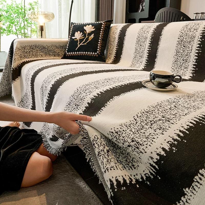 Chenille Sofa Towel Blanket Sofa Cover Universal Anti Cat Scratch Sofa Cover Living Room Bohemian Style 1/2/3/4 Seater