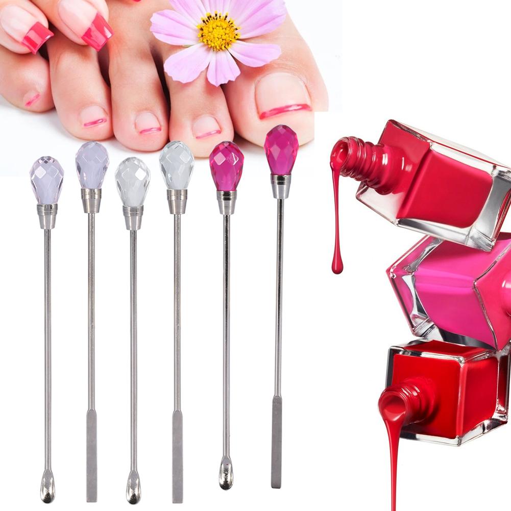3Colors Nail Spatula Picker Spoon Acrylic Gel Powder Mix Stick Stirring Rod Manicure Tool Set