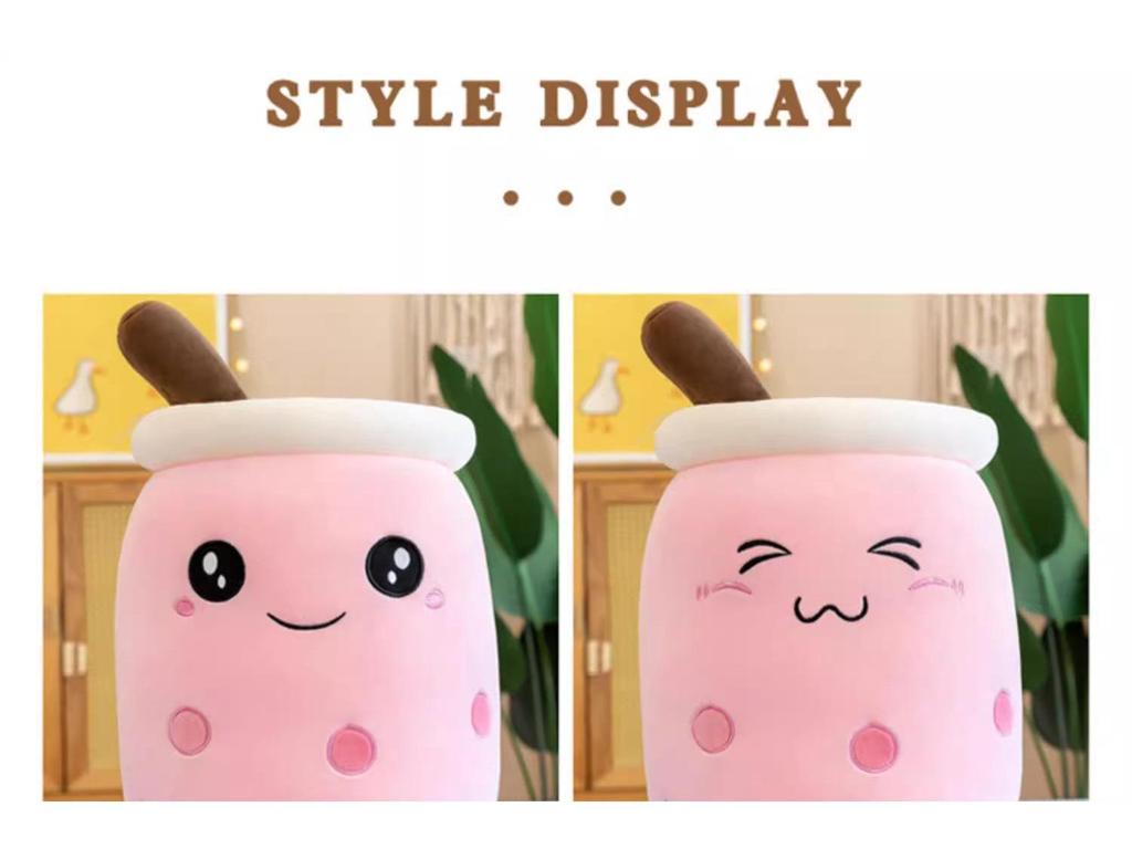 Adorable Bubble Tea Cup Plush Pillow – Soft Doll Toy for Girls