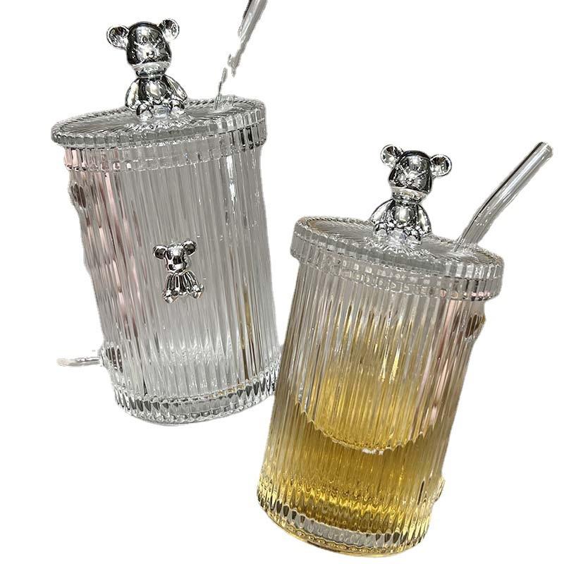 Склянка-ведмедик, чашка-поїльник з кришкою, побутова склянка для пиття