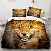Leopard Duvet Cover King Queen Size Brown Cheetah Bedding Set For Kids Teens Adults Wild Animal 2/3pcs Polyester Comforter Cover