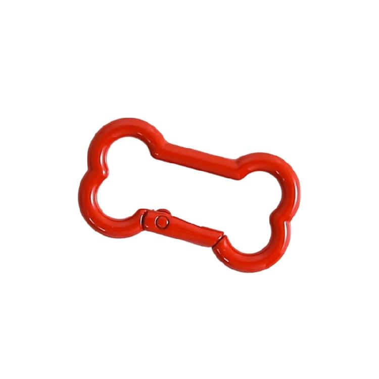 Zinc Alloy Bone Keychain Decoration Spring Operated Clasp Available In 6 Playful Color Options