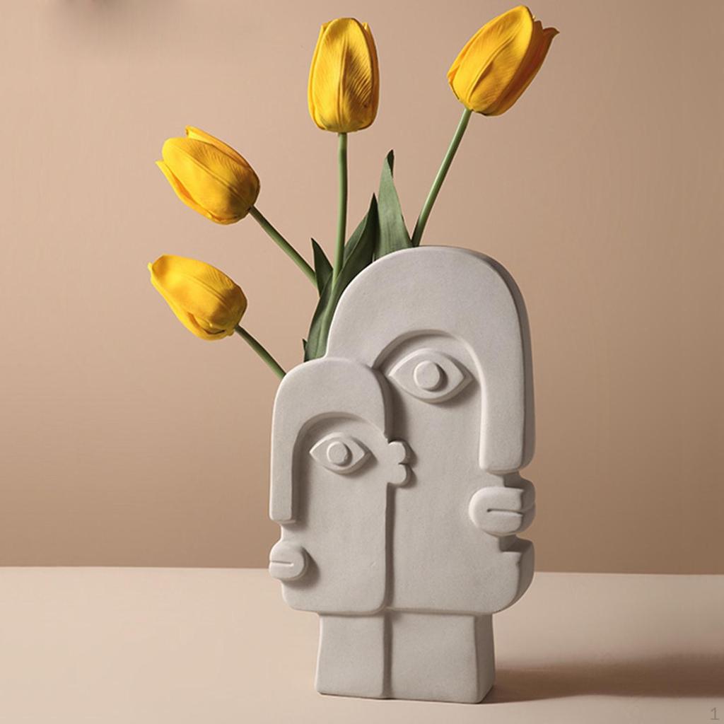 Blumenvase, Keramik Menschlich Modern Dekorative Vase Arrangement für Zuhause Büro und