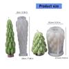 Christmas Tree Shape Silicone Mold for Making Candle Soap Christmas Pillar Candle Silicones Mould For Holiday Decoration