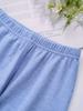 Set di biancheria intima termica per bambini Due pezzi Colore Unico Strato di Base Maglietta a Maniche Lunghe Leggings con Vita Elastica