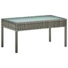 VidaXL Salon de jardin 4 pcs avec coussins Résine tressée Gris