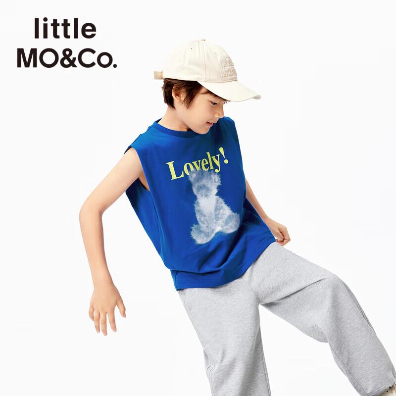 little MO&Co. Kids  Bear Print Cotton Sleeveless Vest 140