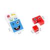 1Pcs Wooden Expressions Matching Block Puzzles Games Educational Montessori Toy for Travel  Kids Board Puzzle Games for Children