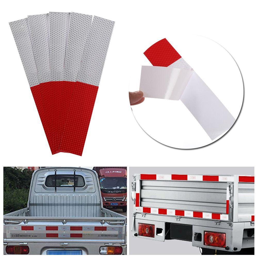 

DIY 5 * 30 см Красно-белый 10 шт / набор ленты предупреждающая полоса авто поставляет отражающие наклейки