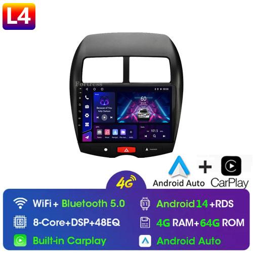 For Mitsubishi ASX 1 2010 2011 - 2016 C4 Peugeot 4008 Car Radio Multimedia Video Player Navigation GPS Android 10 2din 2 din