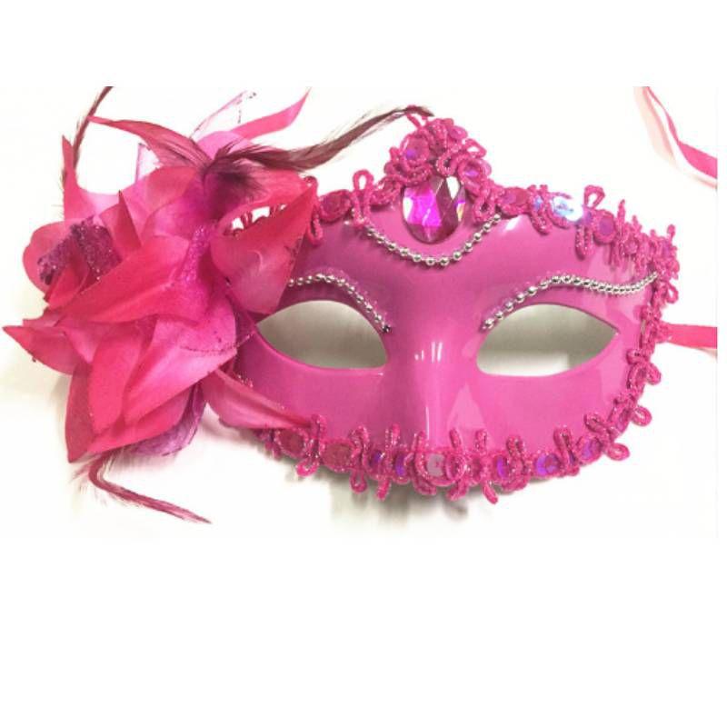 Elegant Lace Masquerade Mask With Rhinestone Flower Accents For Women's Halloween Costume Props