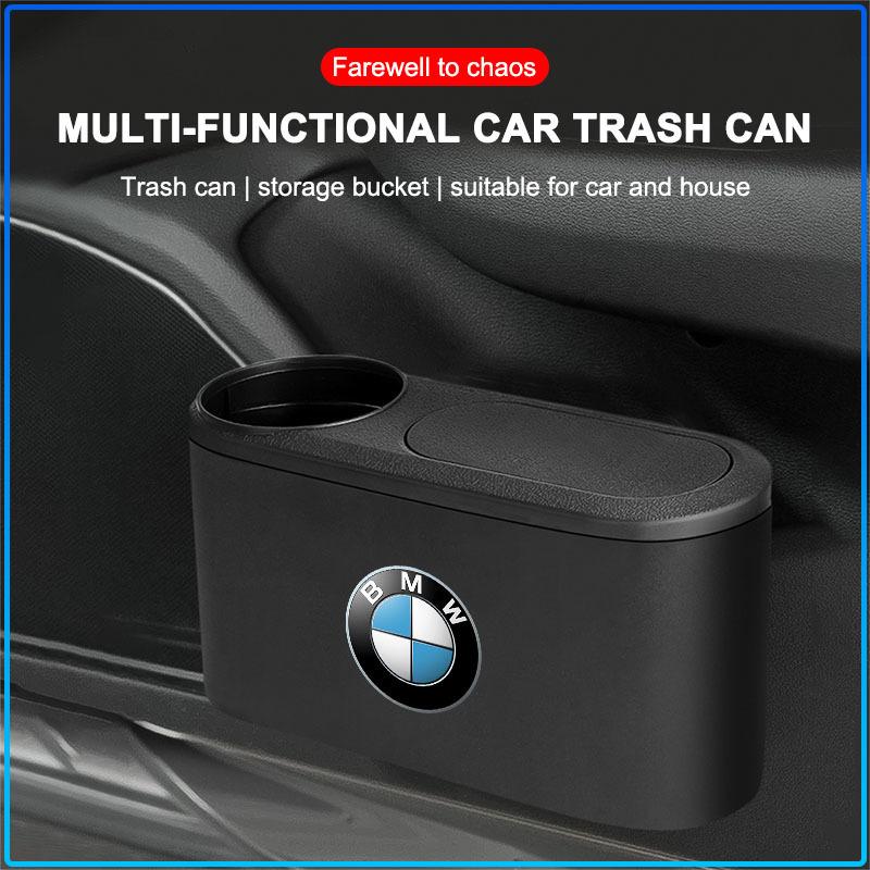 Trash Can Auto Emblem Garbage Box Bin Storage Car Accessories For BMW M Performance 1 3 5 7 Series M3 M4 M5 M6 X1 X3 X5 X6 X7 E30 E34 E36 E39 E4