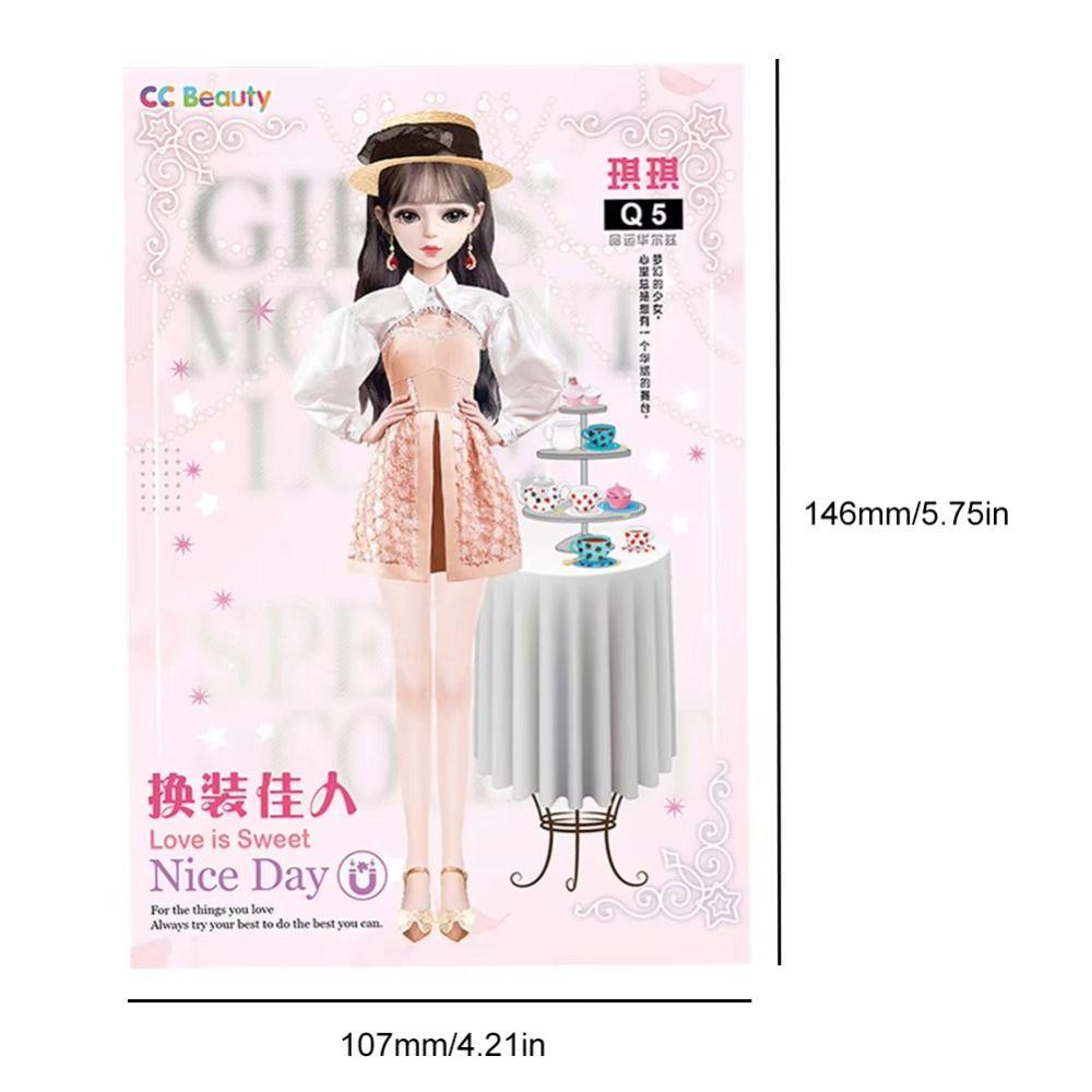 Pretend Play Magnetic Dress Up Dolls Magnet Clothes Girls Princess Stickers  Birthday Gift