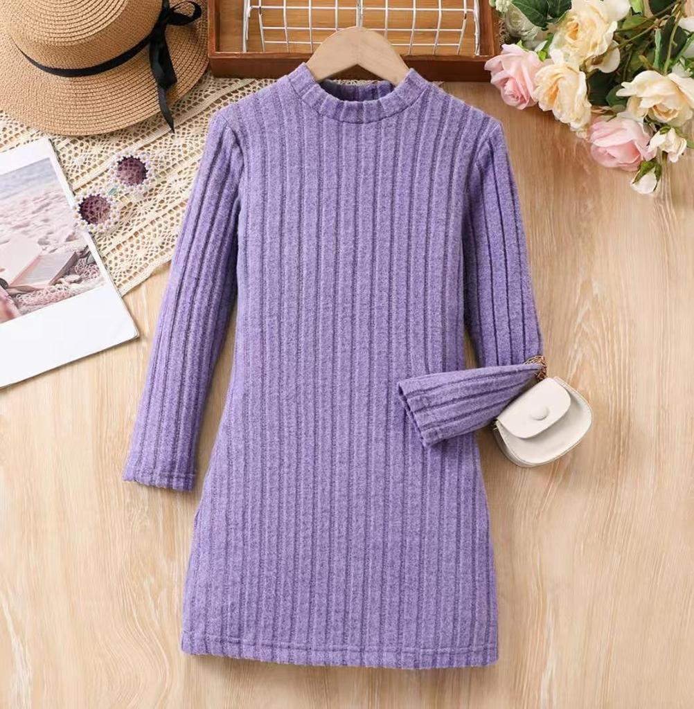 2025 Fall/Winter Slimming European & American Girls' Warm Dress