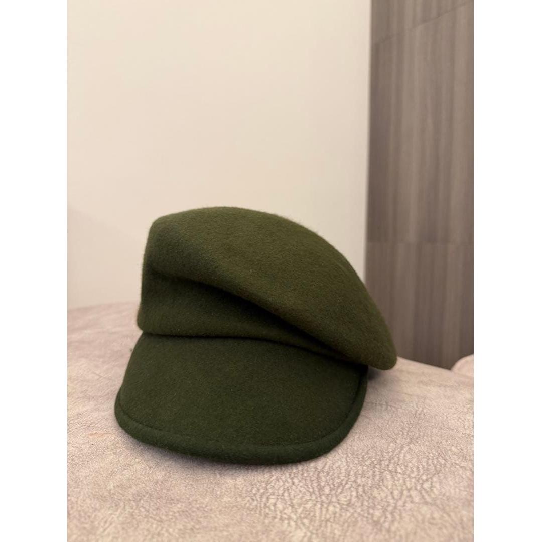 Used CA4LA Kashira wool asymmetrical casquette khaki