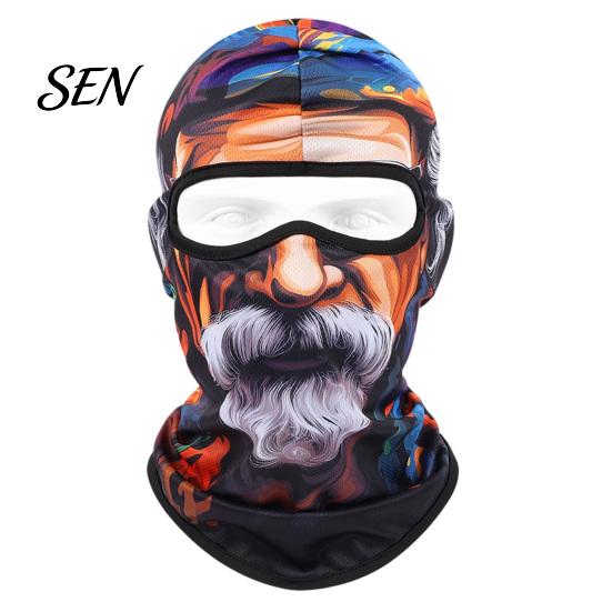 Head Protection Face Mask Funny Old Man Ski Mask, Full Neck Coverage Balaclava, Quick Drying Windproof Cover for Outdoor Cycling Sports Shield