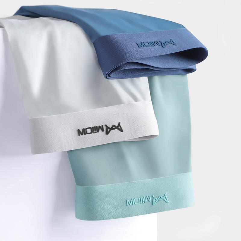 

MiiOW 3 шт. сексуальные бесшовные боксеры мужские нижнее белье ледяной шелк графеновые антибактериальные боксеры трусы трусы нижнее белье плавки L-5XL XL