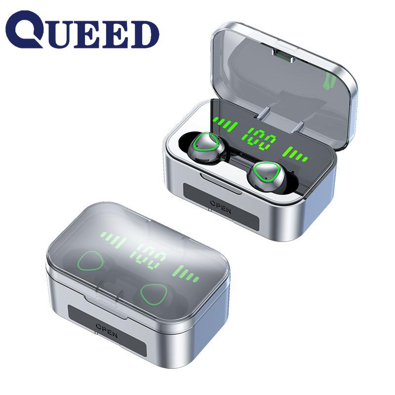 

Беспроводная Bluetooth-гарнитура TWS с большим экраном, интеллектуальный номер, отображаемый ухо-ухо, дыхательный светильник, спортивная гарнитура чёрный