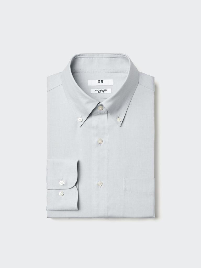 Uniqlo Japan Super Non Iron Slim Fit Shirt  Button Down Collar  Long Sleeves 