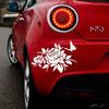 Engrave 24x17cm Butterflies Love Flowers Car Sticker Auto Body Bumper Windows Motorcycle Laptop Walls Vinyl Film Decal Car