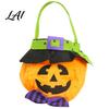 Kids Party Gift Sacks Halloween Candy Bags for Kids Trick or Treat Handbag with Handle Spooky Reusable Cloth Goodie Witch Ghost Black Cat