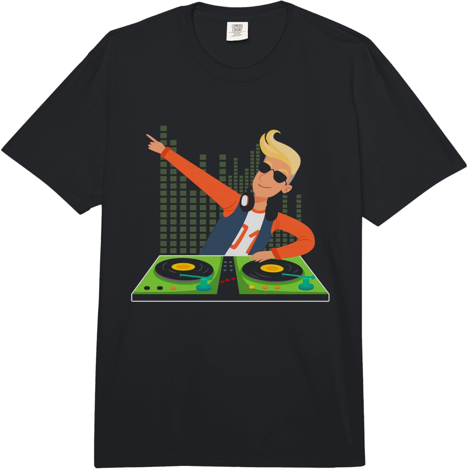 Cool Nightclub DJs Remix Club Mix Music DJ Dance Music Lover Comfort Colors Adult Heavyweight  Unisex T-Shirt XXXL