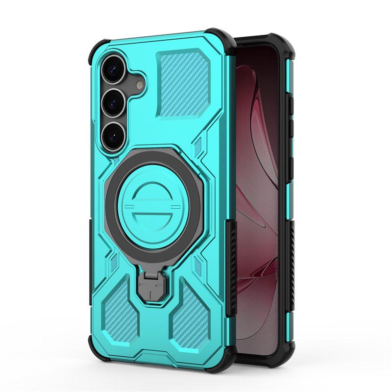 

Magnetic Armor Case For Samsung Galaxy S25 Plus Cases Samsung Galaxy S25 Plus S25 Ultra Cover Magsafe Wireless Charging Cover Galaxy S25+ зелений