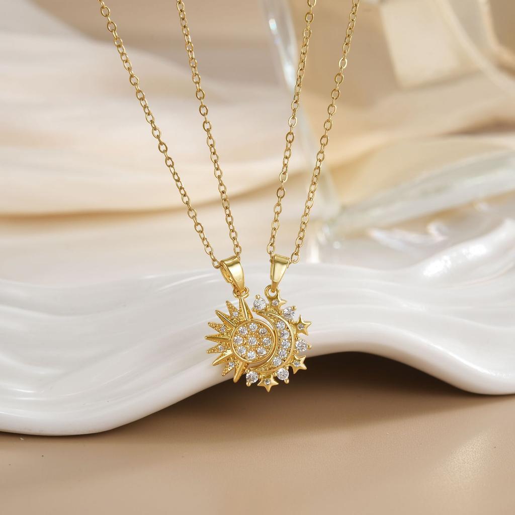 LATS Nova Corrente Magnética de Aço Inoxidável Colar de Casal Moda para Homens e Mulheres Presentes para Melhores Amigos Joias Tendência