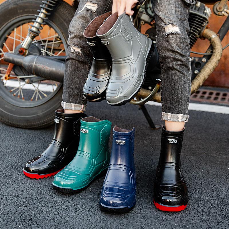 Spring And Autumn Outdoor Rain Boots Men And Women Waterproof Shoes Work Shoes Rain Boots Kitchen Rubber Shoes Water Boots 36-45
