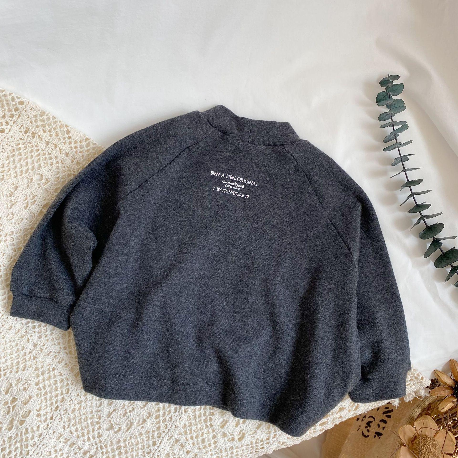 

GL-Kids Корейская весенняя унисекс трикотажная полуводолазка с длинным рукавом футболка для детей 80 cm