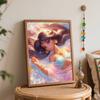 Disney Princess Jasmine DIY Oil Painting Art Painting Kit Home Wall Decor Handmade Gift Elegant Beauty Floating In Water Sparkly Gems