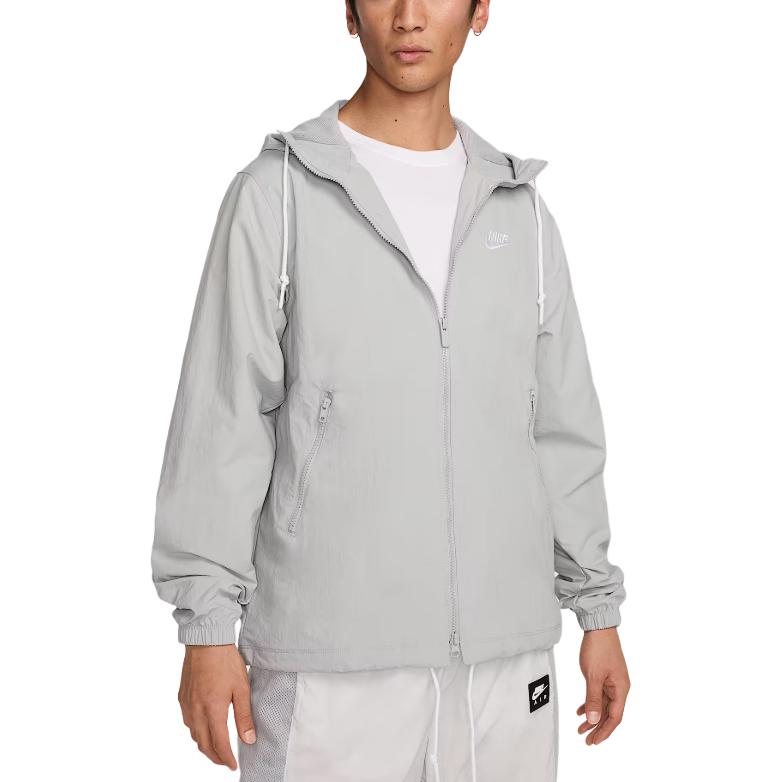 Nike Clothing Jackets Men s Gray Hooded Moderate Other fb7398-077 S