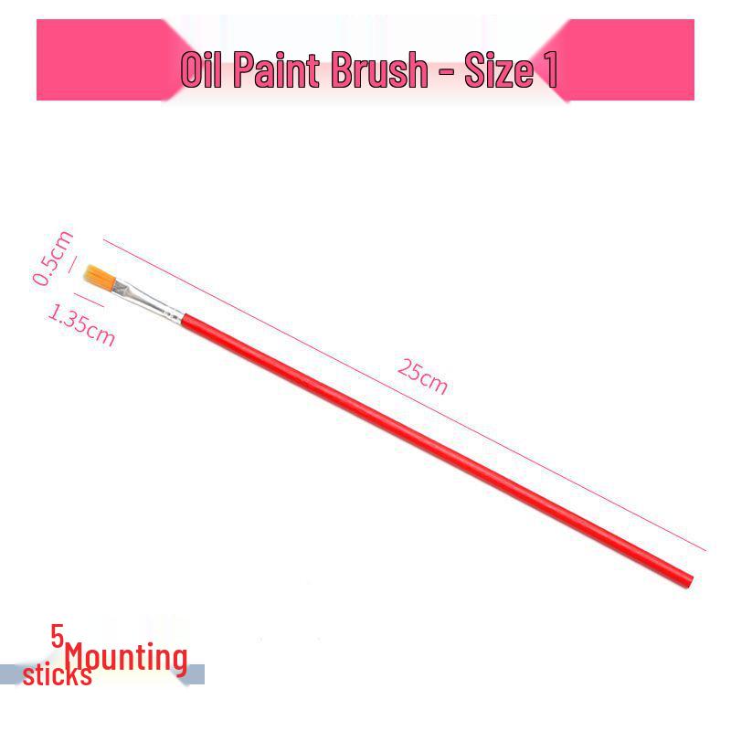 Small Flat Head Nylon Hair Paintbrush for Touch-Ups: Industrial & Art Use.