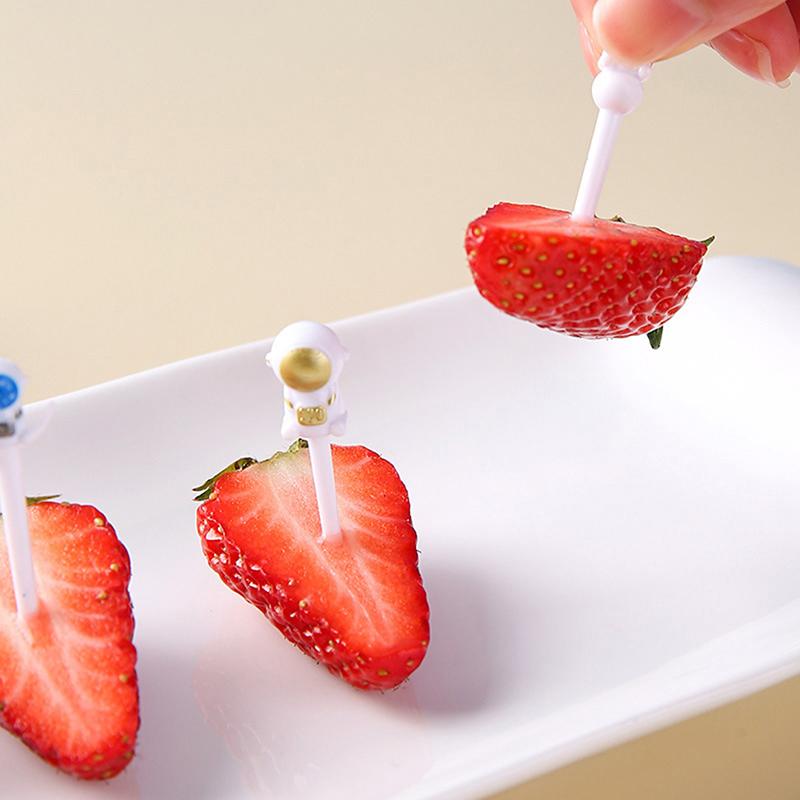 8 Stück/Set Mini Astronaut Obstgabel Dessert Bento Sandwich Mittagessen Partydeko