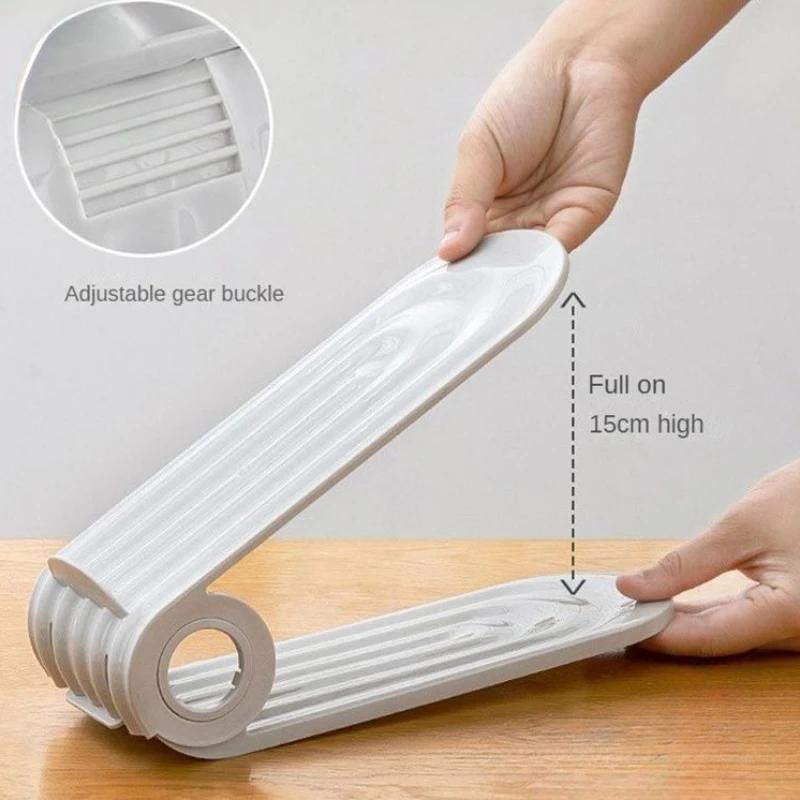 Adjustable Shoe Slots Organizer Modern Double Rack Storage Space Saver Shoes Footwear Storage Stand Shoes