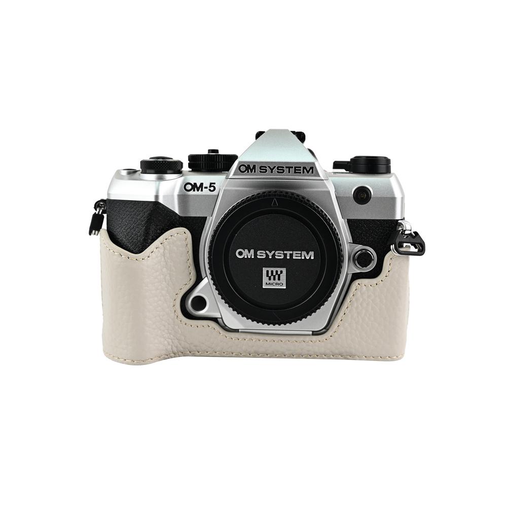 

Получехол из натуральной кожи для Olympus OM-5 Mark II OM5II с открытием для батареи снизу, чехол-сумка для камеры