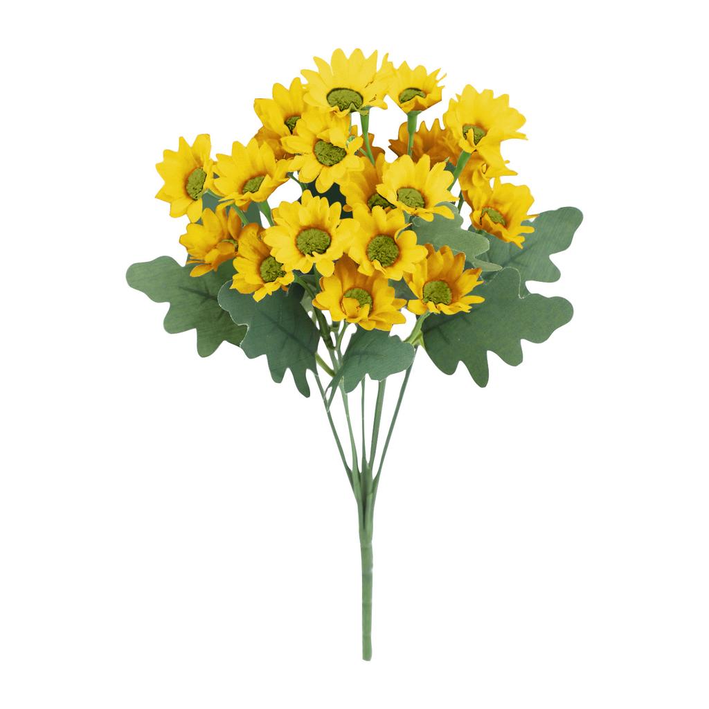 Fröhliche Deko Chrysanthemen, Künstliche Sonnenuntergangs-Chrysanthemen, Künstliche Outdoor-Sonnenuntergangs-Chrysanthemenblumen - UV-beständig, , Winddicht, Künstliche Herbstblume