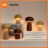 Xiaomi Tresopp Nattlys Berøringsbryter Soverom Nattbordslampe Valnøtt Bøk Tre Varm Dimbar Skrivebordslampe USB Ladbar